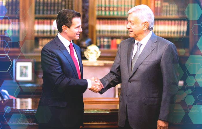 EPN y AMLO en Palacio Nacional