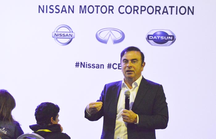 Carlos Ghosn, presidente de Nissan en la CES 2017
